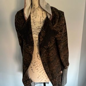 Open front detailed BOHO sweater